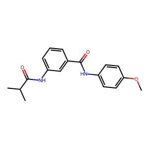 3-(isobutyrylamino)-N-(4-methoxyphenyl)benzamide structure