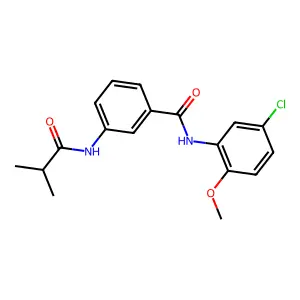 N-(5-chloro-2-methoxyphenyl)-3-(2-methylpropanoylamino)benzamide structure