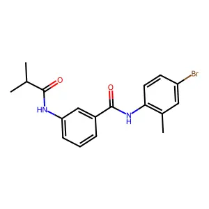 N-(4-bromo-2-methylphenyl)-3-(2-methylpropanoylamino)benzamide structure