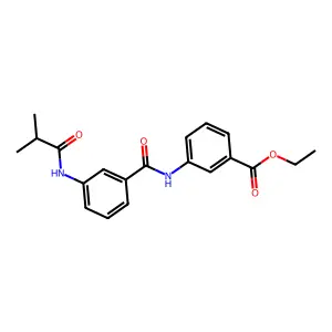 Ethyl 3-{[3-(2-methylpropanoylamino)phenyl]carbonylamino}benzoate structure