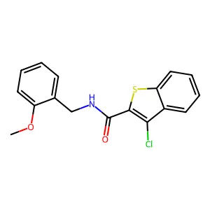 3-chloro-N-[(2-methoxyphenyl)methyl]-1-benzothiophene-2-carboxamide structure