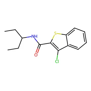 3-chloro-N-(pentan-3-yl)-1-benzothiophene-2-carboxamide structure