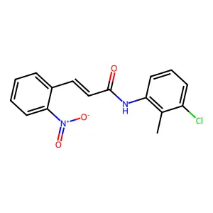 (E)-N-(3-chloro-2-methylphenyl)-3-(2-nitrophenyl)prop-2-enamide structure
