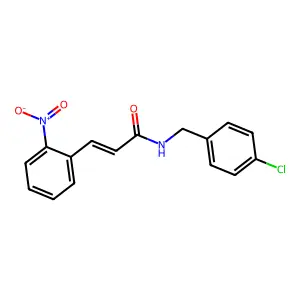 (E)-N-[(4-chlorophenyl)methyl]-3-(2-nitrophenyl)prop-2-enamide structure