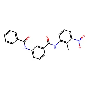 3-benzamido-N-(2-methyl-3-nitrophenyl)benzamide structure