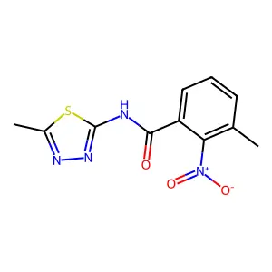 3-methyl-N-(5-methyl-1,3,4-thiadiazol-2-yl)-2-nitrobenzamide structure