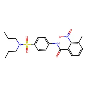 N-[4-(dipropylsulfamoyl)phenyl]-3-methyl-2-nitrobenzamide structure