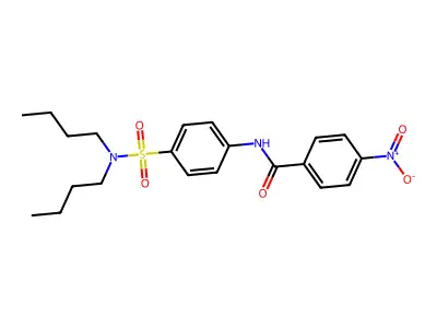 N-[4-(dibutylsulfamoyl)phenyl]-4-nitrobenzamide structure