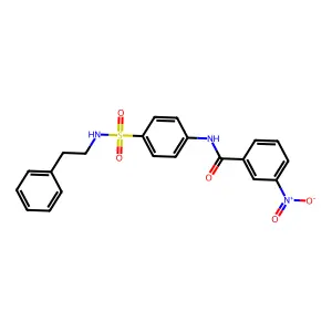 3-nitro-N-{4-[(2-phenylethyl)sulfamoyl]phenyl}benzamide structure
