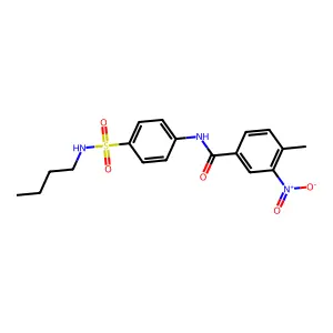 N-[4-(butylsulfamoyl)phenyl]-4-methyl-3-nitrobenzamide structure