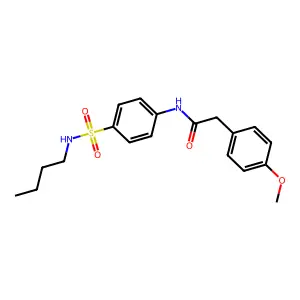 N-[4-(butylsulfamoyl)phenyl]-2-(4-methoxyphenyl)acetamide structure