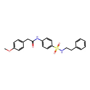 2-(4-methoxyphenyl)-N-{4-[(2-phenylethyl)sulfamoyl]phenyl}acetamide structure