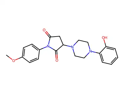3-[4-(2-Hydroxyphenyl)piperazin-1-yl]-1-(4-methoxyphenyl)pyrrolidine-2,5-dione structure