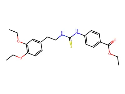 Ethyl 4-[2-(3,4-diethoxyphenyl)ethylcarbamothioylamino]benzoate structure