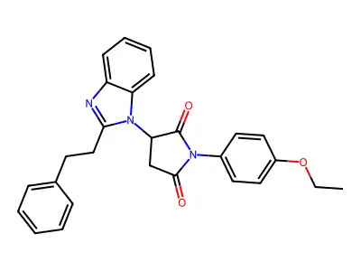 1-(4-ethoxyphenyl)-3-[2-(2-phenylethyl)-1H-benzimidazol-1-yl]pyrrolidine-2,5-dione structure