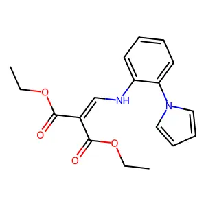 Diethyl 2-[(2-pyrrol-1-ylanilino)methylidene]propanedioate structure