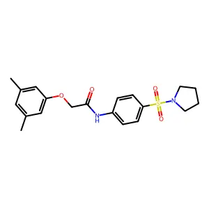 2-(3,5-dimethylphenoxy)-N-[4-(1-pyrrolidinylsulfonyl)phenyl]acetamide structure