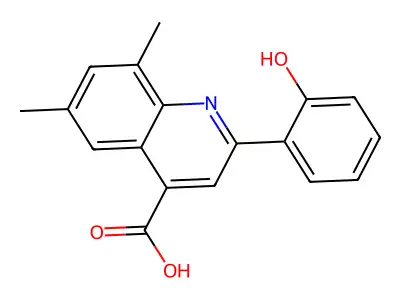 2-(2-Hydroxyphenyl)-6,8-dimethylquinoline-4-carboxylic acid structure