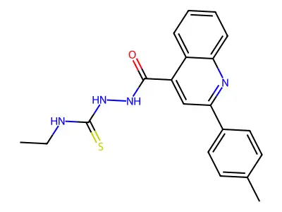 1-Ethyl-3-[[2-(4-methylphenyl)quinoline-4-carbonyl]amino]thiourea structure