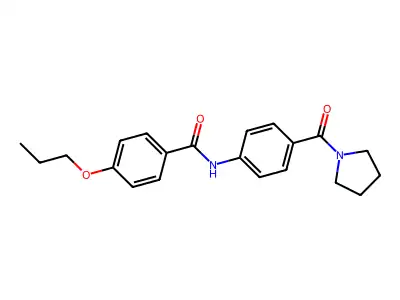 4-propoxy-N-[4-(pyrrolidine-1-carbonyl)phenyl]benzamide structure