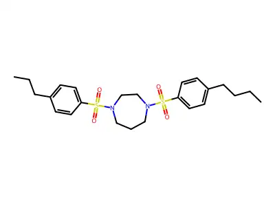1-(4-Butylphenyl)sulfonyl-4-(4-propylphenyl)sulfonyl-1,4-diazepane structure
