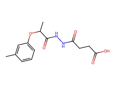 4-{2-[2-(3-Methylphenoxy)propanoyl]hydrazinyl}-4-oxobutanoic acid structure