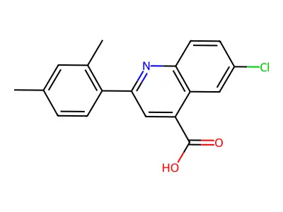 6-Chloro-2-(2,4-dimethylphenyl)quinoline-4-carboxylic acid structure