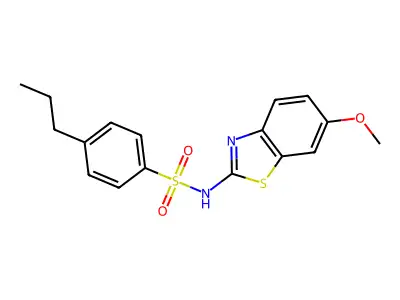 N-(6-methoxy-1,3-benzothiazol-2-yl)-4-propylbenzenesulfonamide structure