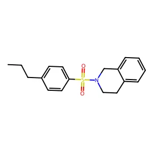 2-(4-propylphenyl)sulfonyl-3,4-dihydro-1H-isoquinoline structure