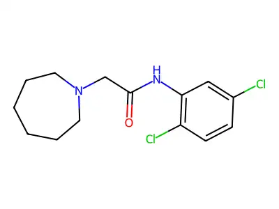 2-(azepan-1-yl)-N-(2,5-dichlorophenyl)acetamide structure