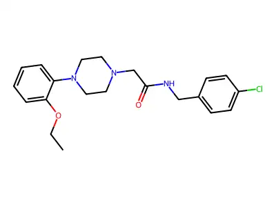 N-[(4-chlorophenyl)methyl]-2-[4-(2-ethoxyphenyl)piperazin-1-yl]acetamide structure