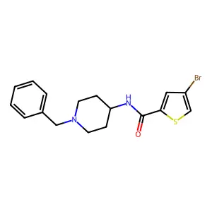 N-(1-benzylpiperidin-4-yl)-4-bromothiophene-2-carboxamide structure