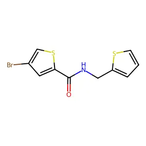 4-bromo-N-(thiophen-2-ylmethyl)thiophene-2-carboxamide structure