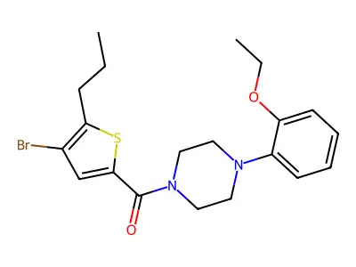 (4-Bromo-5-propylthiophen-2-yl)-[4-(2-ethoxyphenyl)piperazin-1-yl]methanone structure