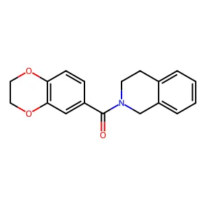 2,3-dihydro-1,4-benzodioxin-6-yl(3,4-dihydro-1H-isoquinolin-2-yl)methanone structure