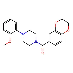 2,3-Dihydro-1,4-benzodioxin-6-yl-[4-(2-methoxyphenyl)piperazin-1-yl]methanone structure