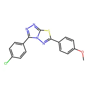 3-(4-Chlorophenyl)-6-(4-methoxyphenyl)[1,2,4]triazolo[3,4-b][1,3,4]thiadiazole structure