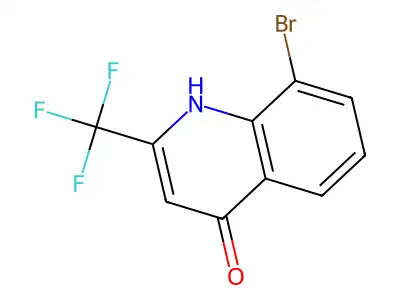 8-Bromo-4-hydroxy-2-(trifluoromethyl)quinoline structure