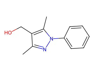 (3,5-dimethyl-1-phenyl-1H-pyrazol-4-yl)methanol structure