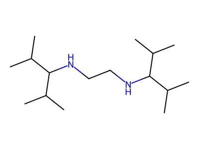 N,N'-bis[1-isopropyl-2-methylpropyl]ethylenediamine structure