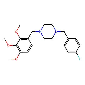 1-(4-Fluorobenzyl)-4-(2,3,4-trimethoxybenzyl)piperazine structure