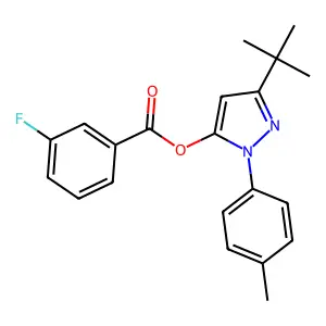 3-tert-Butyl-1-(4-methylphenyl)-1H-pyrazol-5-yl 3-fluorobenzoate structure