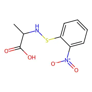 2-(((2-Nitrophenyl)thio)amino)propanoic acid structure