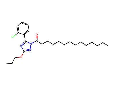 1-[5-(2-Chlorophenyl)-3-propoxy-1,2,4-triazol-1-yl]tetradecan-1-one structure