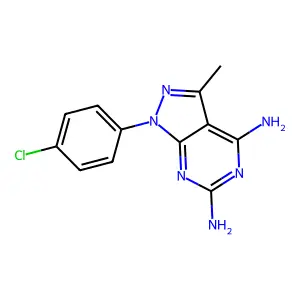 1-(4-Chlorophenyl)-3-methylpyrazolo[3,4-d]pyrimidine-4,6-diamine structure
