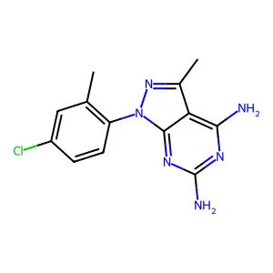 1-(4-Chloro-2-methylphenyl)-3-methyl-1H-pyrazolo[3,4-d]pyrimidine-4,6-diamine structure