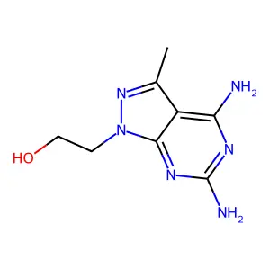2-(4,6-Diamino-3-methylpyrazolo[3,4-d]pyrimidin-1-yl)ethanol structure