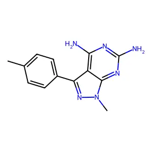 4,6-Diamino-1-methyl-3-[p-tolyl]pyrazolo[3,4-d]pyrimidine structure