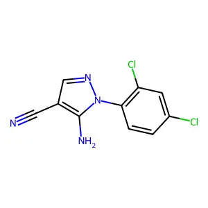 1H-pyrazole-4-carbonitrile, 5-amino-1-(2,4-dichlorophenyl)- structure