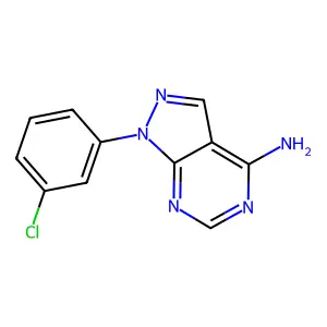4-Amino-1-[m-chlorophenyl]pyrazolo[3,4-d]pyrimidine structure